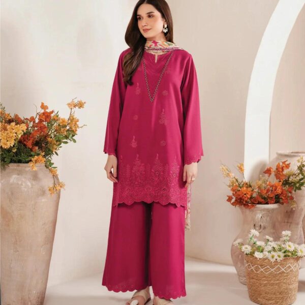 AIRJET DHANAK 3 PC EMBROIDERED SUIT